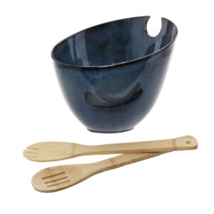 Cryspo Trio Azaro Σαλατιέρα με Κουτάλες από Πορσελάνη Μπλε 24x20cm 3τμχ  24x20cm 47.800.91 - Box In Θεσσαλονίκη - 25ης Μαρτίου 111