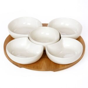 Cryspo Trio Lotos Ορντεβιέρα 5 Θέσεων με Βάση από Πορσελάνη Λευκή Ø37.5cm | 65.000.137 - Box In Θεσσαλονίκη - 25ης Μαρτίου 111