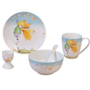 Cryspo Trio Σετ Φαγητού "Fairy" από Πορσελάνη Πράσινο 5τμχ (Πιάτο/Μπωλ/Κούπα/Αυγοθήκη/Κουτάλι)  28.1587.90 - Box In Θεσσαλονίκη - 25ης Μαρτίου 111