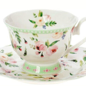 Cryspo Trio Φλιτζάνι Τσαγιού με Πιάτο Primavera Green 200ml | 28.097.16 – Porcelain Cup & Saucer A+ - Box In Θεσσαλονίκη - 25ης Μαρτίου 111