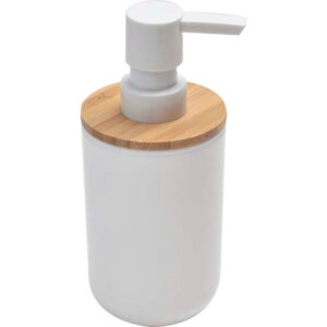 Dispenser πλαστικό λευκό με bamboo 300ml | 06.6274210 - Box In Θεσσαλονίκη - 25ης Μαρτίου 111