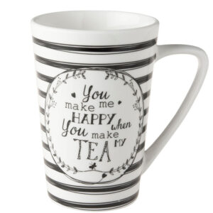 Dutch Rose Κούπα πορσελάνης 430ml "Happy Tea" XL DR176545 - Box In Θεσσαλονίκη - 25ης Μαρτίου 111