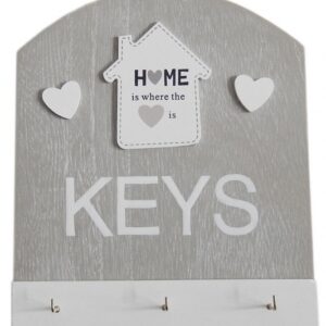 Etoile Κλειδοθήκη Τοίχου Ξύλινη Γκρι 19x22cm - Box In Θεσσαλονίκη - 25ης Μαρτίου 111