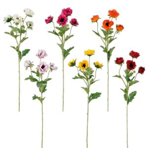 Ανεμώνα κλαδί 6χρώματα Η62cm 02.1150797