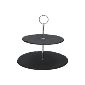 Δίσκος σερβιρ.σχιστόλιθος διπλός Φ20/25x24cm 03.02219