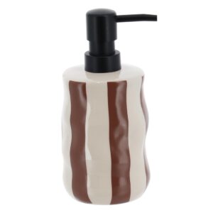 Dispenser stoneware "MOCHA STRIPES" 350ml/8