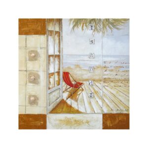 Καμβάς ελαιογραφία "sea yard"100X100ςεκ 00.03.3893