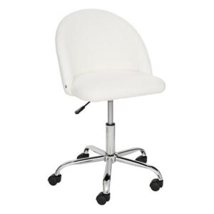 Καρέκλα γραφείου λευκή με ρόδες 57