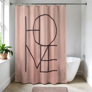 Κουρτίνα μπάνιου "HOME" κεραμυδί 180x200cm 06.1200818
