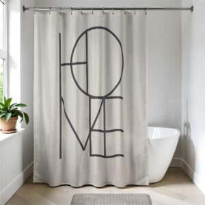 Κουρτίνα μπάνιου "HOME" μπεζ 180x200cm 06.1200819