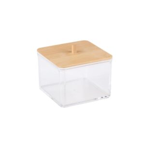 Κουτί αποθ.πλαστ./bamboo καπάκι 9.5x9.5x8.5cm 03.26058