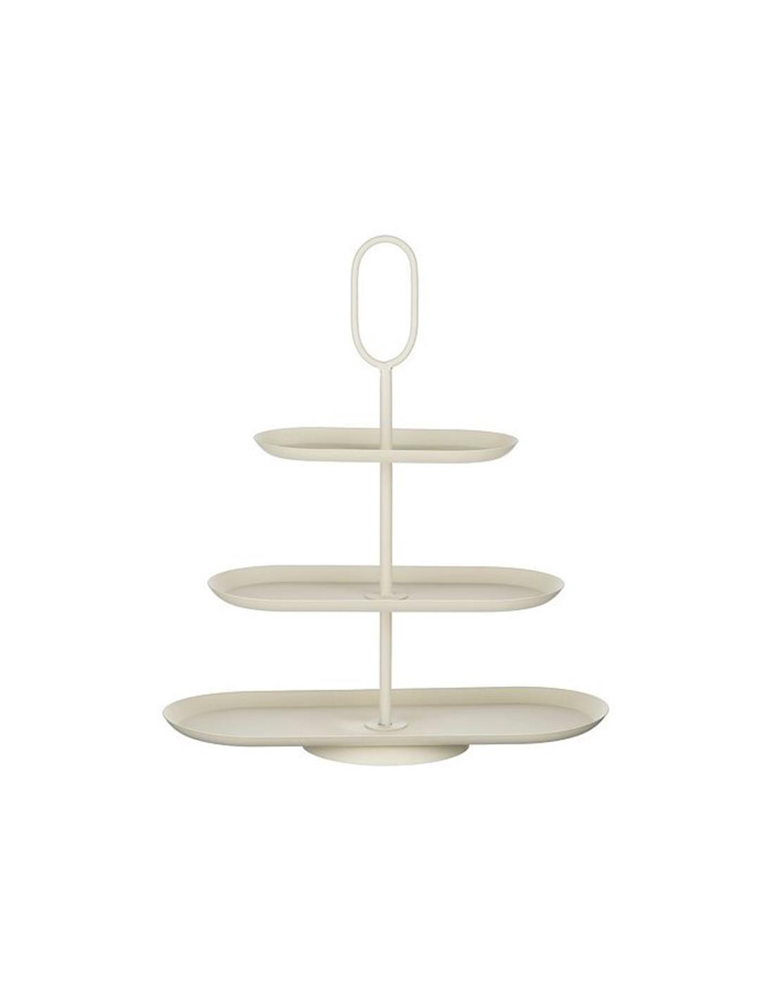 Πιατέλα τριόροφη οβάλ cream 48x20x55cm 02.1190473