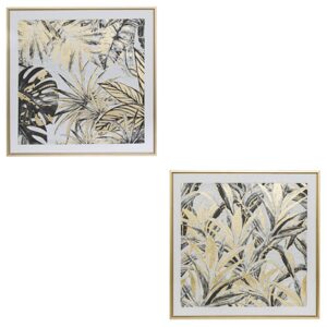 Πίνακας φύλλα καφέ/χρυσό/2σχέδια 50Χ50cm 07.209429