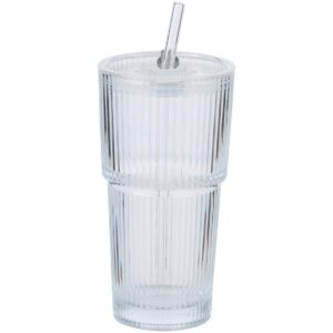 Ποτήρι διάφανο με καλαμάκι 550ml/9