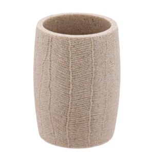 Ποτήρι μπάνιου polyresin leaf αν.καφέ 8x11