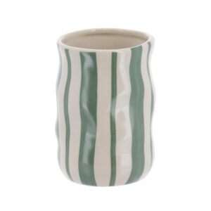 Ποτήρι οδοντόβουρτσας "GREEN STRIPES" 350ml/8x11