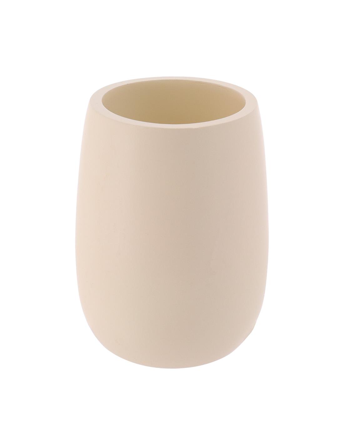 Ποτήρι οδοντόβουρτσας polyresin εκρού 350ml/7