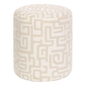 Σκαμπώ κυλινδρικό μπεζ σχέδια 36x40cm 07.214231A