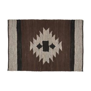 Χαλί δερμάτινο καφέ χρ. 120Χ170 07.181074