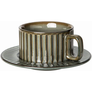 Ανάγλυφo Κεραμικό  σετ κούπα / πιατάκι "Earth"  σε λαδί χρώμα 15Χ15Χ7 200ml (1 τεμάχιο) Etoile LM-653A - Box In Θεσσαλονίκη - 25ης Μαρτίου 111