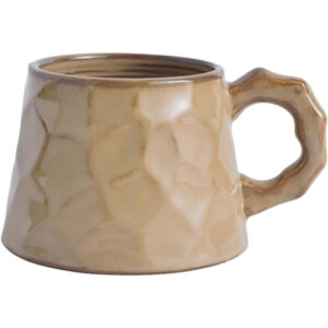 Ανάγλυφη Κεραμική κούπα  "Earth" σε μπεζ χρώμα 14