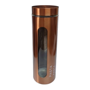 Γυάλινο δοχείο αποθήκευσης "Pasta" βιδωτό καπάκι σε χάλκινο χρώμα 10Χ10Χ30 ST09488-1 - Box In Θεσσαλονίκη - 25ης Μαρτίου 111