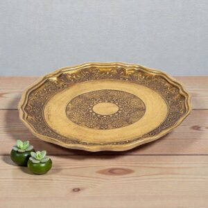 Δίσκος Πολυρεζίν Χρυσός 26x26x2.5cm | 752-16081 – Luxury Deco Tray για Σερβίρισμα & Styling - Box In Θεσσαλονίκη - 25ης Μαρτίου 111