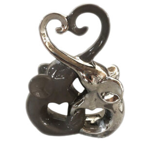 Διακοσμητικά Κεραμικά Ελεφαντάκια Καρδιά Ασημί 20x25.3cm | K9782B - Box In Θεσσαλονίκη - 25ης Μαρτίου 111