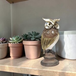 Διακοσμητική Κουκουβάγια Polyresin Εκρού & Χρυσή 6x17cm | 17197F - Box In Θεσσαλονίκη - 25ης Μαρτίου 111