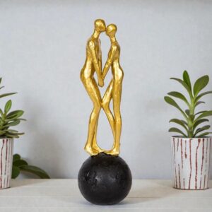 Διακοσμητικό Γλυπτό Ζευγάρι Χρυσό 9.5x31.5cm | 752-27088 – Luxury Couple Sculpture σε Minimalist Σχεδιασμό - Box In Θεσσαλονίκη - 25ης Μαρτίου 111