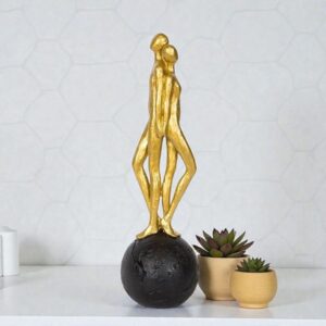 Διακοσμητικό Γλυπτό Ζευγάρι σε Χρυσό Χρώμα 9.5x9.5x31.5cm | 752-27089 – Μοντέρνο Αγαλματίδιο Τέχνης - Box In Θεσσαλονίκη - 25ης Μαρτίου 111