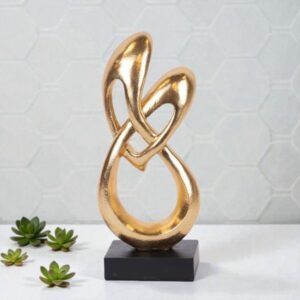 Διακοσμητικό Γλυπτό Καρδιά Χρυσό-Μαύρο 12.5x8.5x24cm | 752-27145 – Minimalist Heart Art Deco - Box In Θεσσαλονίκη - 25ης Μαρτίου 111