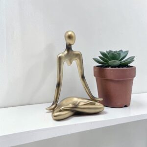 Διακοσμητικό Γλυπτό Φιγούρα Πολυρεζίνη Χρυσό Μεταλλικό 16.5x7.5x22cm | 819-01384 – Minimal Design - Box In Θεσσαλονίκη - 25ης Μαρτίου 111