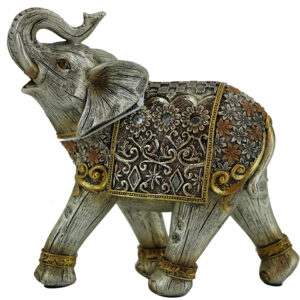 Διακοσμητικό Ελεφαντάκι Πολυεστερικό Ασημί/Χρυσό 15.5x6.5x14.5εκ. - Box In Θεσσαλονίκη - 25ης Μαρτίου 111