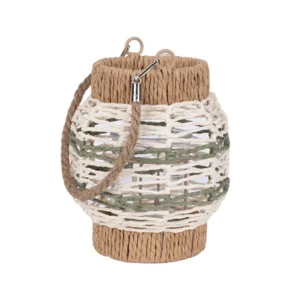 Διακοσμητικό Φαναράκι με Πλέξη Πολύχρωμο & Εσωτερικό Γυάλινο Ποτηράκι 16x16x20cm | 819-01780 - Box In Θεσσαλονίκη - 25ης Μαρτίου 111