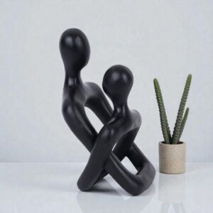 Διακοσμητικό Φιγούρα Ζευγάρι Πολυρεζίν Μαύρο 11x11x18cm | 752-27167 – Minimalist Couple Sculpture - Box In Θεσσαλονίκη - 25ης Μαρτίου 111