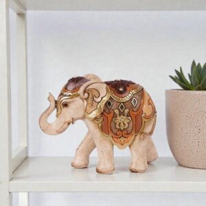 Διακοσμητικός Ελέφαντας Καφέ Μπεζ 19.5x15.5cm | 752-11635 – Earthy Boho Animal Sculpture - Box In Θεσσαλονίκη - 25ης Μαρτίου 111