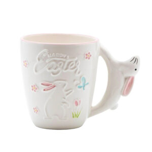 Κεραμική Πασχαλινή Κούπα Λευκή-Ροζ 13