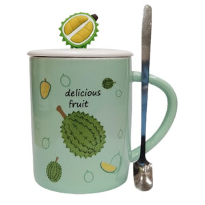 Κεραμική κούπα "Fruit" με καπάκι και κουταλάκι 400ml Etoile DF-452A - Box In Θεσσαλονίκη - 25ης Μαρτίου 111