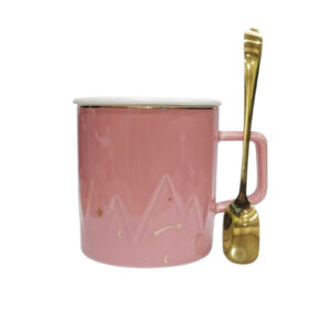 Κεραμική κούπα "Pink Sky " ιριδίζον ροζ  χρώμα