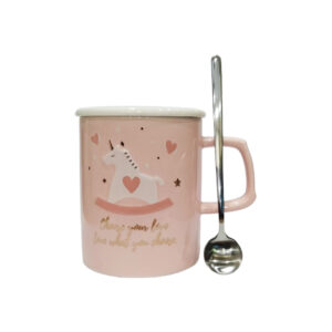Κεραμική κούπα " Unicorn " σε ροζ χρώμα
