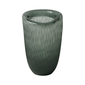 Μεγάλο Γυάλινο Διακοσμητικό Πράσινο Βάζο Ραβδωτό 21x20x31.5cm CQA53145 - Box In Θεσσαλονίκη - 25ης Μαρτίου 111