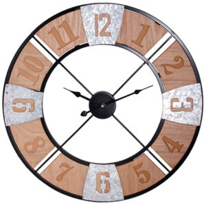 Μεταλλικό Ρολόι τοίχου "Iron & Wood "με διάμετρο 60εκ Etoile ΤΚ-022 - Box In Θεσσαλονίκη - 25ης Μαρτίου 111