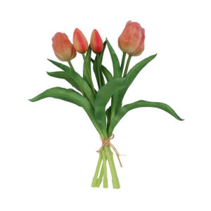 Μπουκέτο με 5 Τουλίπες Σιλικόνης Real Touch Ροδακινί 28cm 013.822499 - Box In Θεσσαλονίκη - 25ης Μαρτίου 111