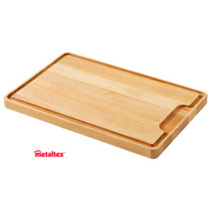 Ξύλινη επιφάνεια κοπής με αυλάκι υγρών (Οξιά) 34Χ1