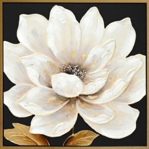 Πίνακας Καμβάς Λουλούδι 62.5x62.5cm σε Πολυτελές Χρυσό Κάδρο | BD23B588B-1A - Box In Θεσσαλονίκη - 25ης Μαρτίου 111