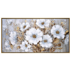 Πίνακας Καμβάς Λουλούδια 62x122cm σε Πολυτελές Χρυσό Κάδρο | BD23B274BY-2A - Box In Θεσσαλονίκη - 25ης Μαρτίου 111