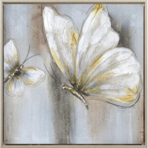 Πίνακας Καμβάς Πεταλούδα 42.5x42.5cm σε Ξύλινη Σαμπανιζέ Κορνίζα | BD23B113A-1 - Box In Θεσσαλονίκη - 25ης Μαρτίου 111