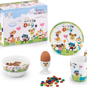 Παιδικό Σετ Φαγητού Cryspo Trio "Happy Day" 5τμχ από Πορσελάνη | 28.8394.90 - Vibrant Breakfast & Dining Set - Box In Θεσσαλονίκη - 25ης Μαρτίου 111