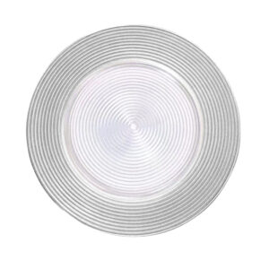 Πιατέλα γυάλινη στρόγγυλη 33 cm ασημί Cryspo Trio Onda Gold 80.038.05 - Box In Θεσσαλονίκη - 25ης Μαρτίου 111